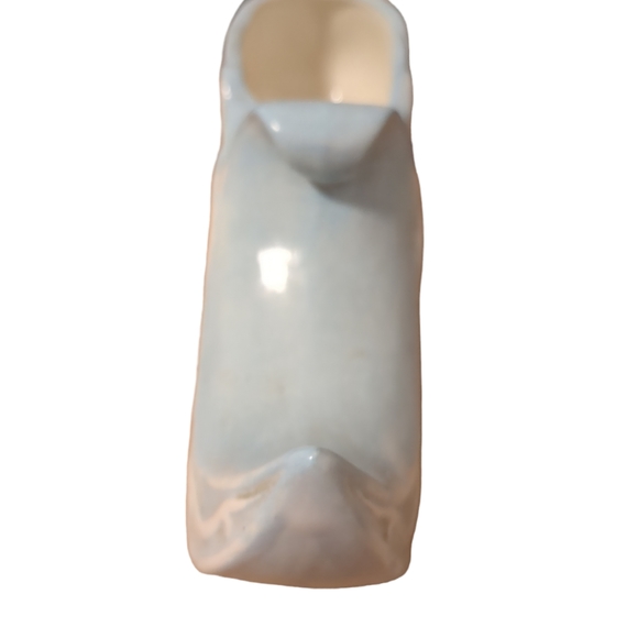 Vintage Porcelain Victorian Shoe Light Blue And White - Picture 5 of 6